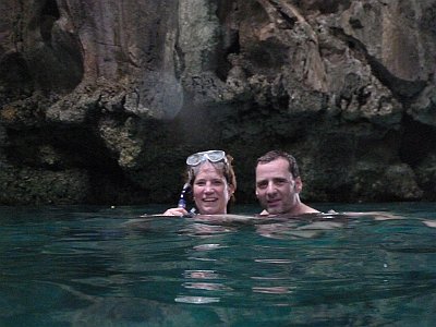 Bianka und Rainer in einer Grotte